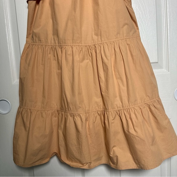 A.L.C. Harper Ruffle Sleeve Dress Peach Orange Mini Cotton Tiered A Line US 4 - Picture 10 of 13